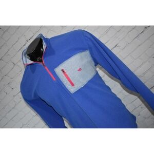 Southern Marsh Pullover Mens Large Blue Fieldtec Waffle Knit Quarter Zip